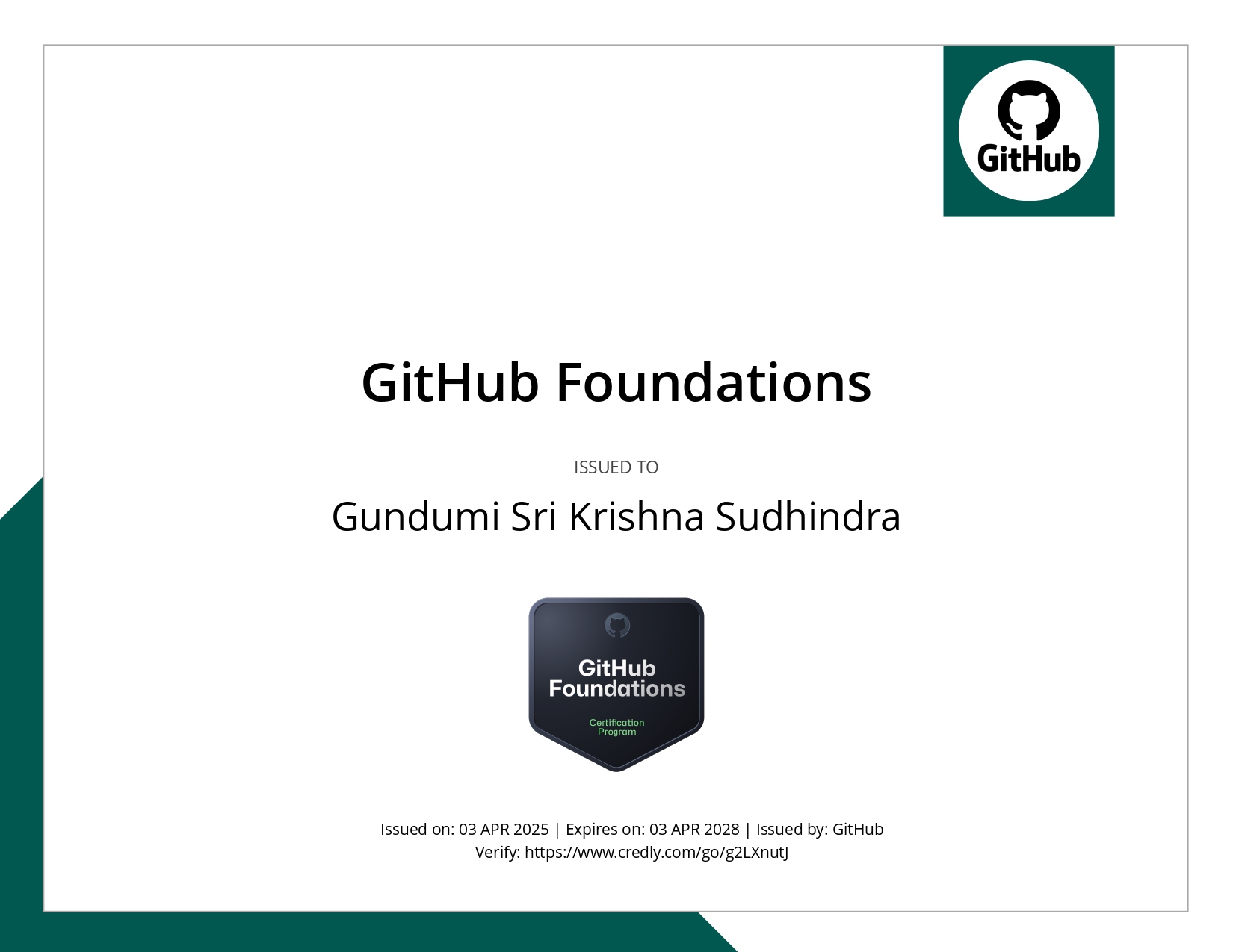 GitHub Certificate