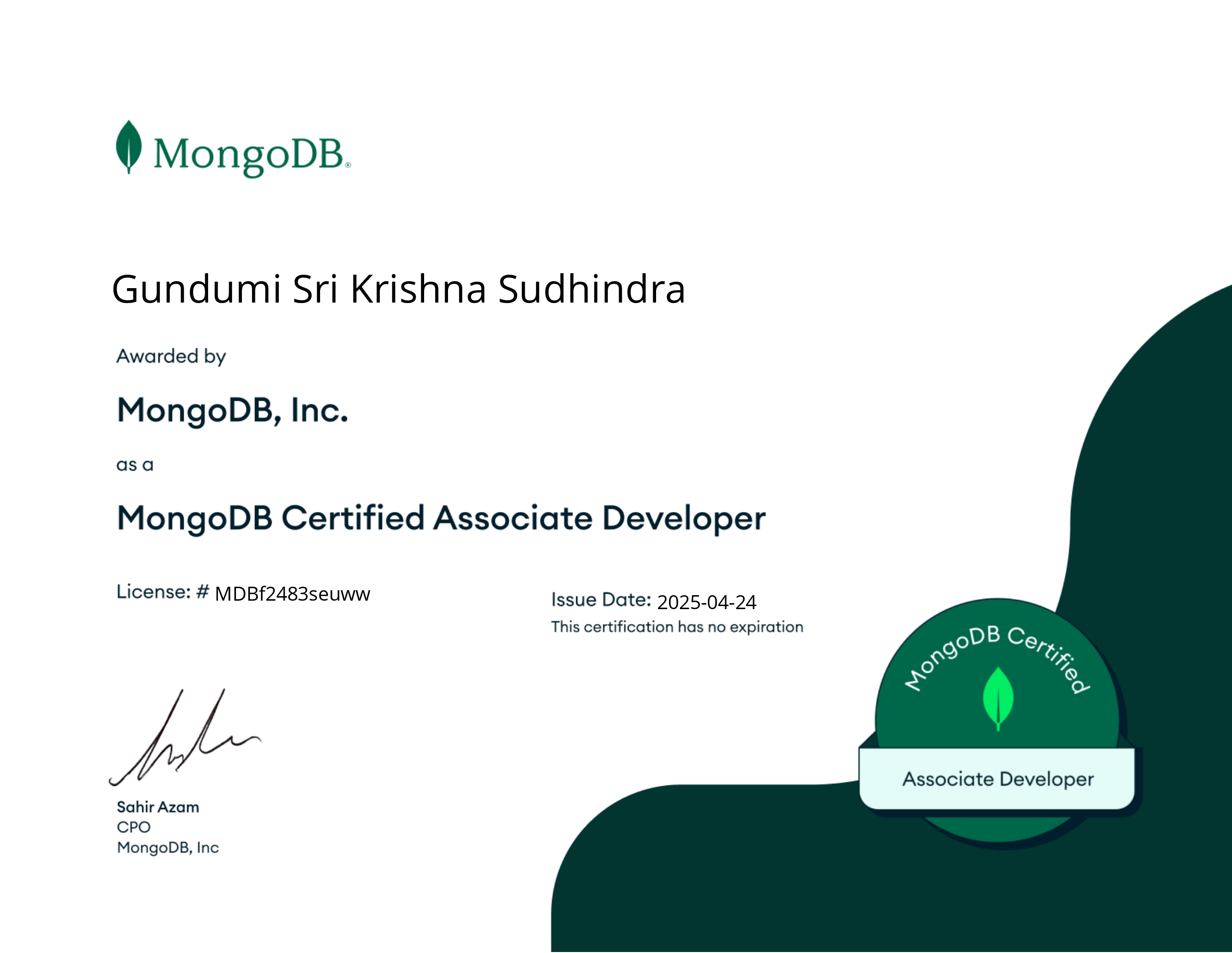 MongoDB Node Certificate